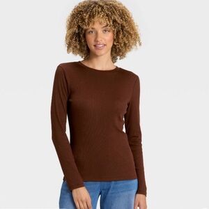 Austin Clothing Co. Chocolate Long Sleeve Top